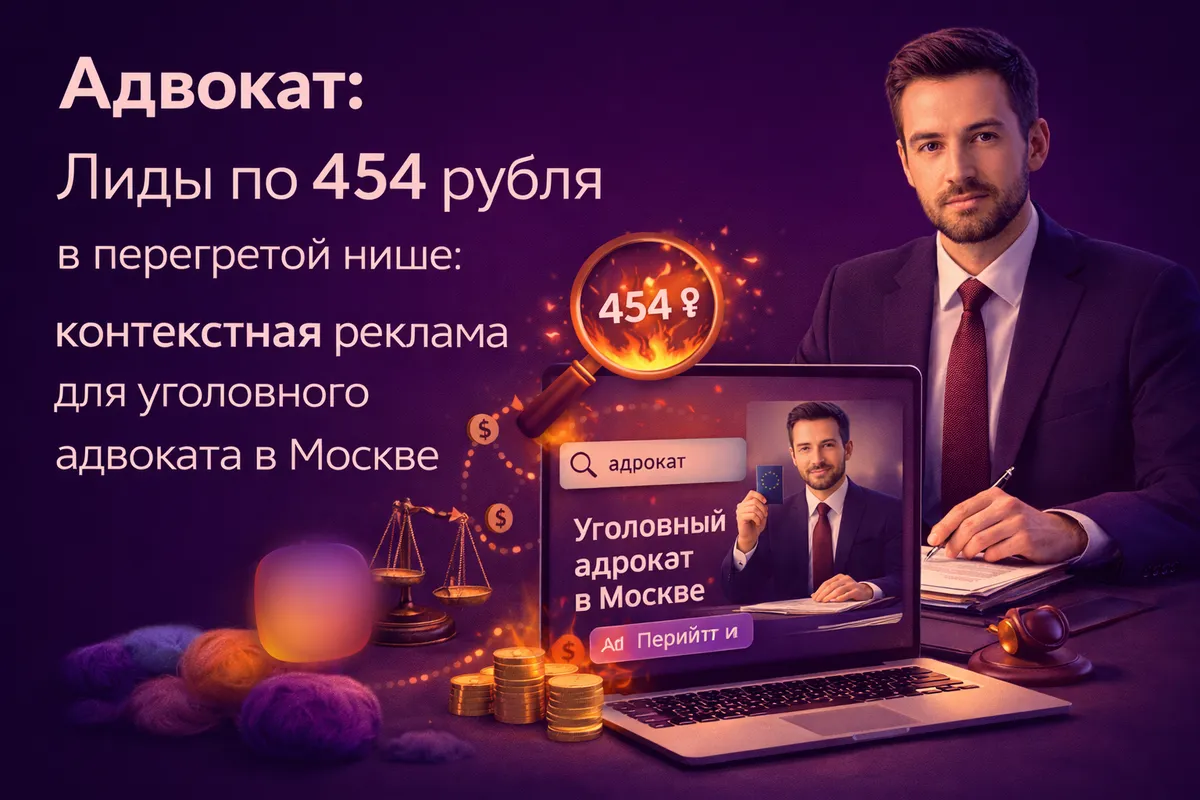 Лиды по 454 ₽: как мы преодолели конкуренцию в Москве в Яндекс Директе для адвоката по уголовным делам
